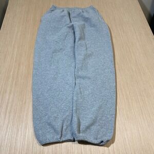 Mens Heather Gray Elastic Waist Cinch Cuff Fleece Sweatpants Joggers Size Medium